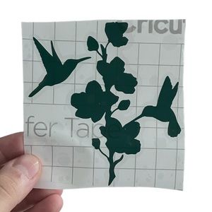 Hummingbirds floral vinyl sticker